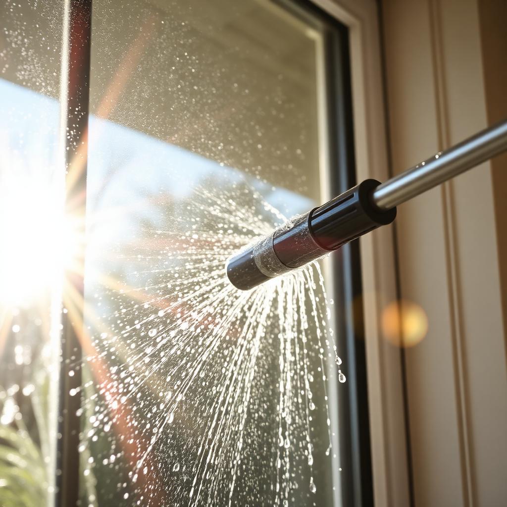 Water Fed Pole System cleaning windows